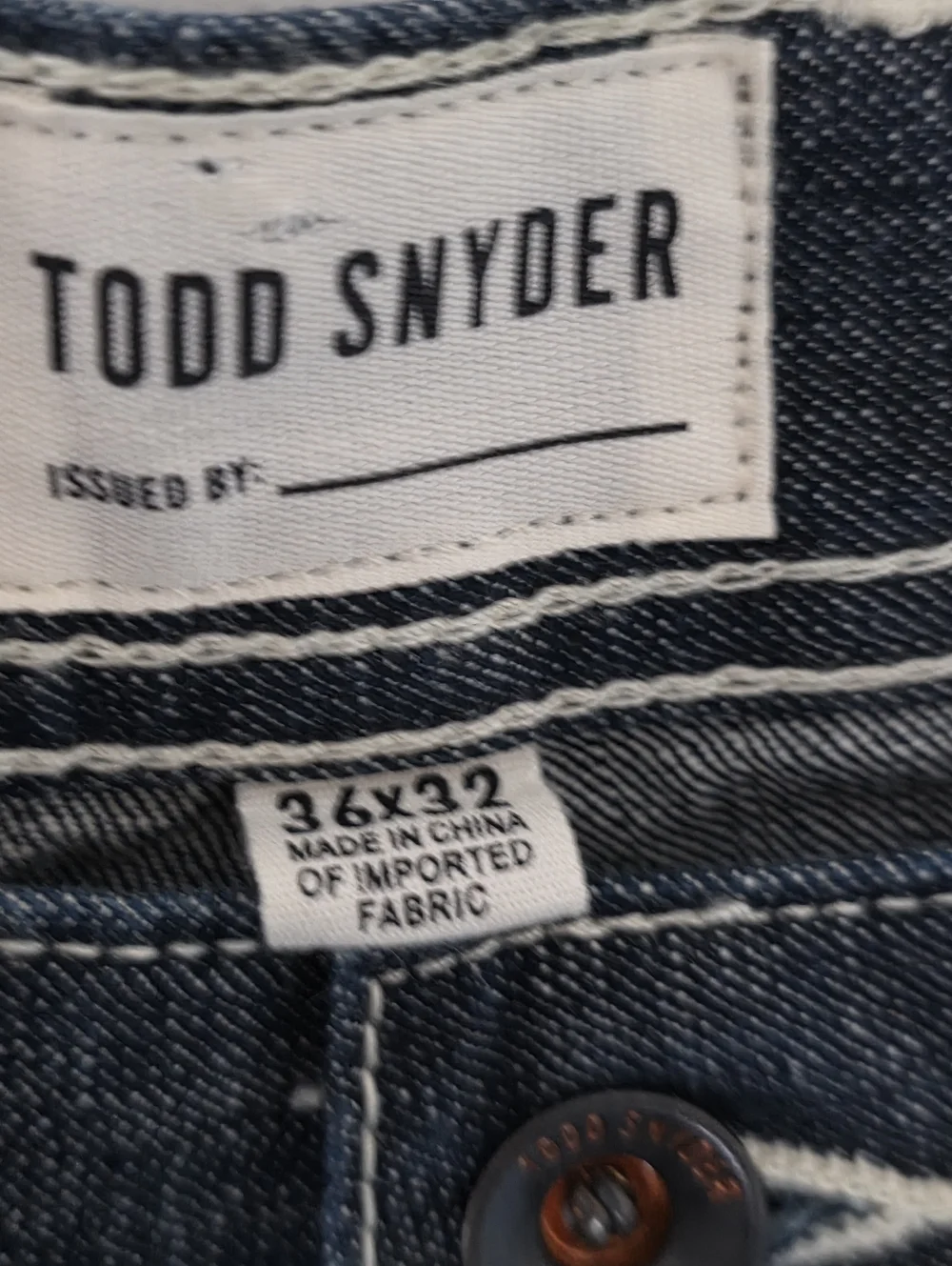 Todd Snyder Relaxed Denim Welder Pants Size 36x33 Cotton Carpenter Jeans NEW - Picture 14 of 15